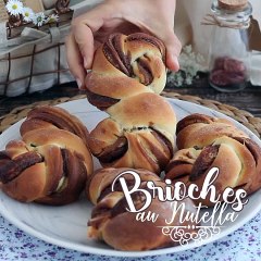Mit nutella geflochtene brioches