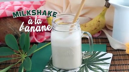 Veganer milchshake mit bananen