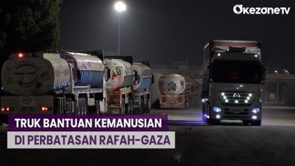 Truk Bantuan Kemanusiaan dari Raja Salman Antri di Perbatasan Rafah