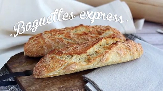 Baguettes de pain express sans pétrissage