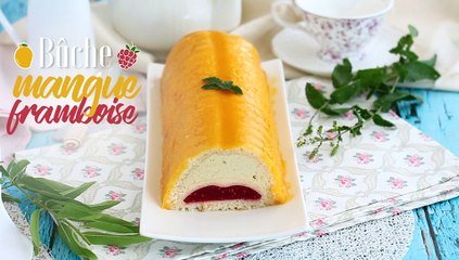 Bûche à la mangue et à la framboise