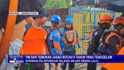 Download Video: Tangis Ayah Korban saat Tim SAR Temukan Jasad Bocah 9 Tahun yang Tenggelam di Sungai Ciliwung