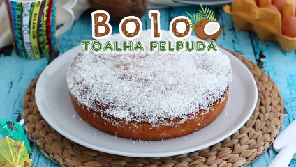 Bolo toalha felpuda: o clássico bolo gelado de coco cremoso