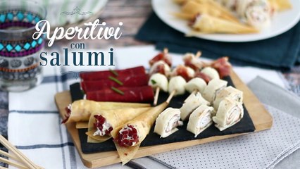Coni di pasta brick con crema al formaggio e bresaola