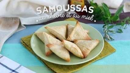Samoussas au chèvre et au miel