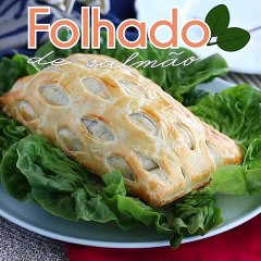 Folhado de salmão e espinafre