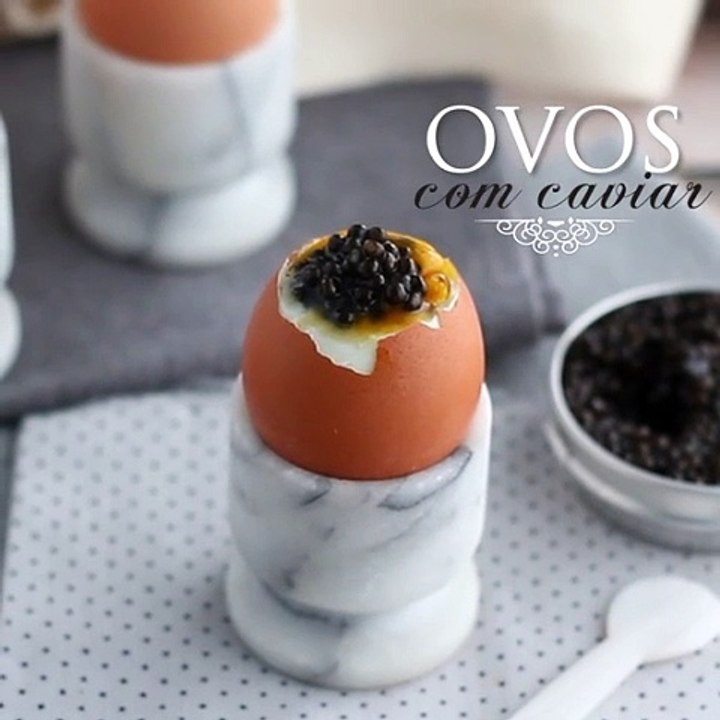 Ovos com caviar