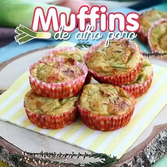 Muffins de alho francês (alho poró)