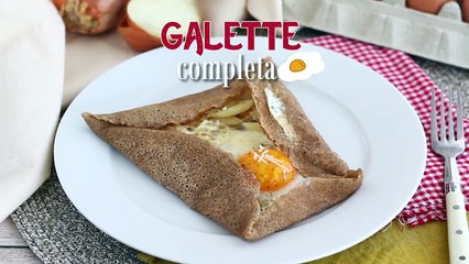 Galette di grano saraceno con prosciutto cotto, uovo e formaggio