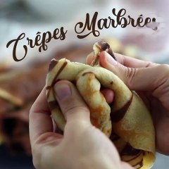Crêpes marbrées vanille chocolat