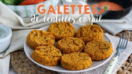 Galettes aux lentilles corail et carottes
