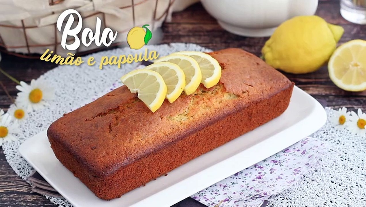Bolo de limão e papoula