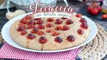 Focaccia de tomates cerejas