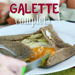 Galette di grano saraceno con prosciutto cotto, uovo e formaggio