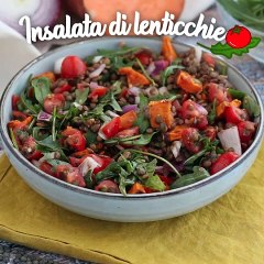 Insalata di lenticchie e patate dolci