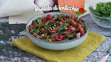 Insalata di lenticchie e patate dolci