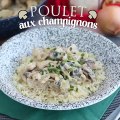 Poulet à la crème et aux champignons