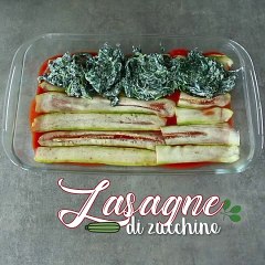 Lasagne di zucchine con ricotta e spinaci