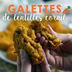 Galettes aux lentilles corail et carottes
