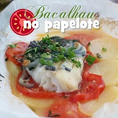 Bacalhau em papelote (mais saudável)