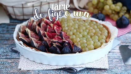 Tarte de figos e uvas