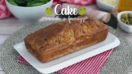Cake salato: prosciutto cotto, emmental e olive verdi