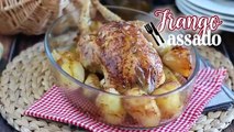 Frango assado com batata