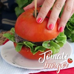 Tomato burger: il burger senza pane leggero, fresco e pieno di gusto