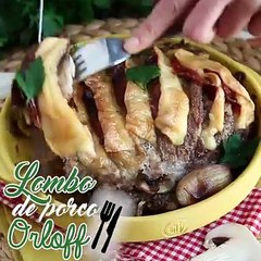 Lombo de porco assado (orloff)