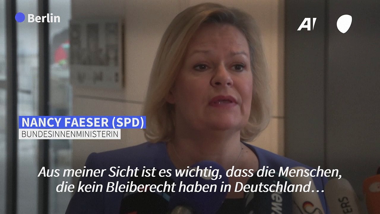Faeser: abschiebegesetz für akzeptanz von flüchtlingen notwendig