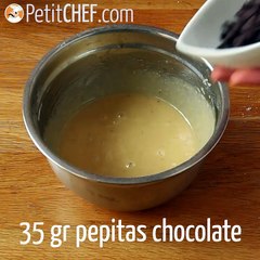 Financiers tigrados recheados com chocolate