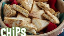 Chips de pão pita, receita express
