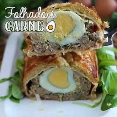 Folhado de carne para páscoa