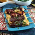 Brochettes de boeuf yakitori au fromage