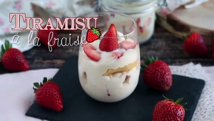 Verrines tiramisu aux fraises bien frais