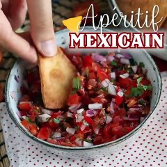 Pico de gallo et ses tortilla chips maison