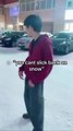 Person Trying to do Viral Dance Move on Snow Fails Hilariously