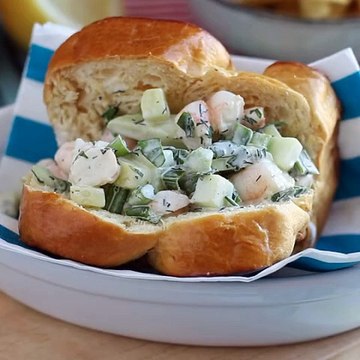 Crevettes roll - sandwich brioché aux crevettes