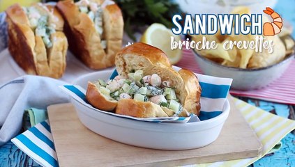 Crevettes roll - sandwich brioché aux crevettes