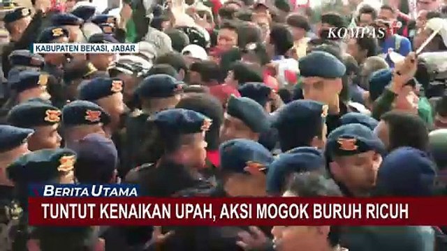 Tuntut Kenaikan Upah, Aksi Mogok Buruh di Bekasi Ricuh