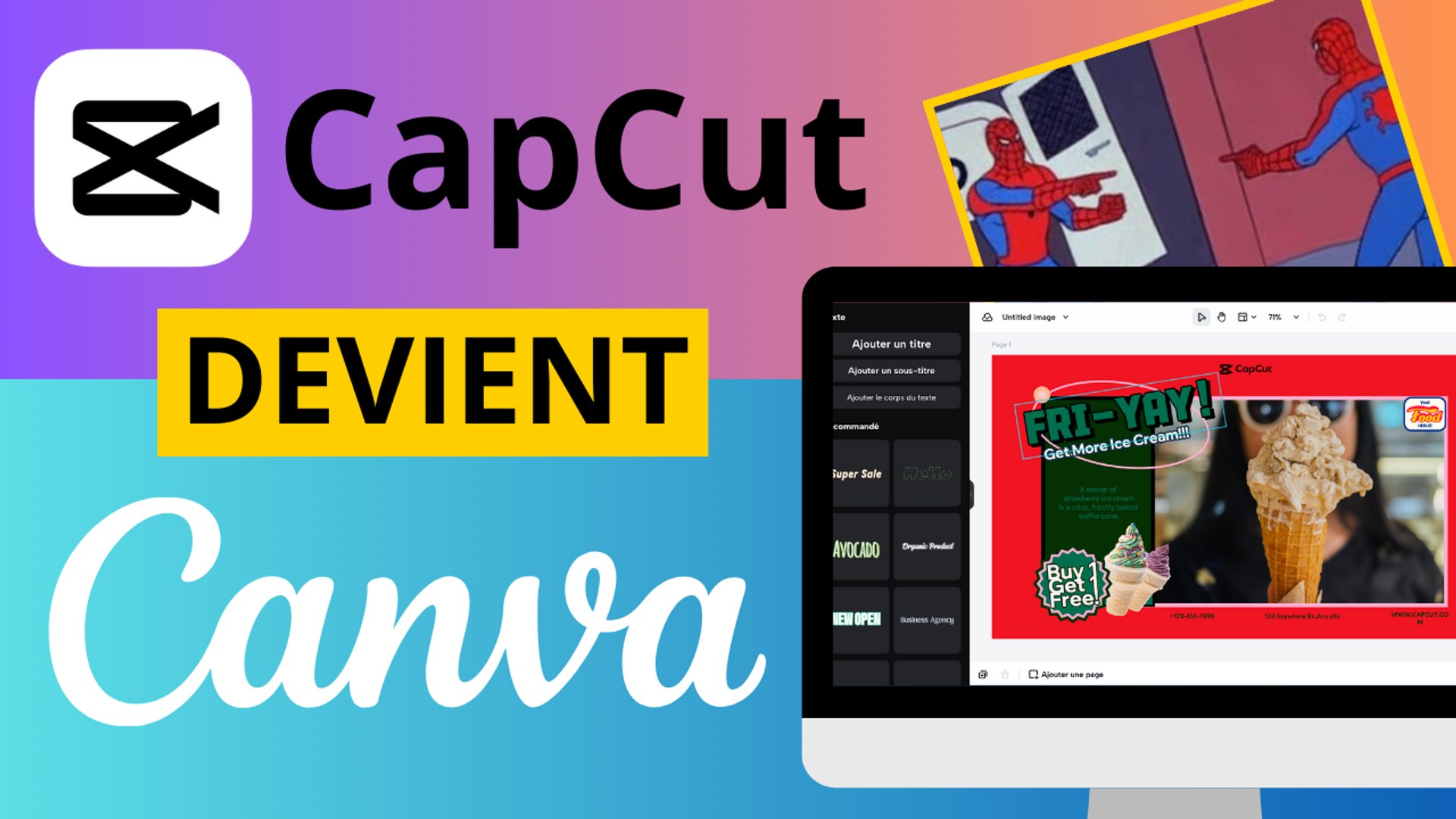 ⁣CapCut lance Son éditeur de design en ligne Gratuit comme Canva