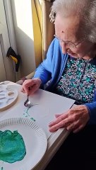 Care home resident's painting goes viral