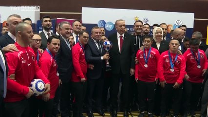 Cumhurbaşkanı Erdoğan, Futsal Milli Takımı'nı kabul etti