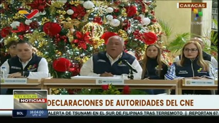 Declaraciones de autoridades del CNE