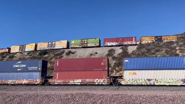 BNSF and Union Pacific 3 Way Meets at Blue Cut CA