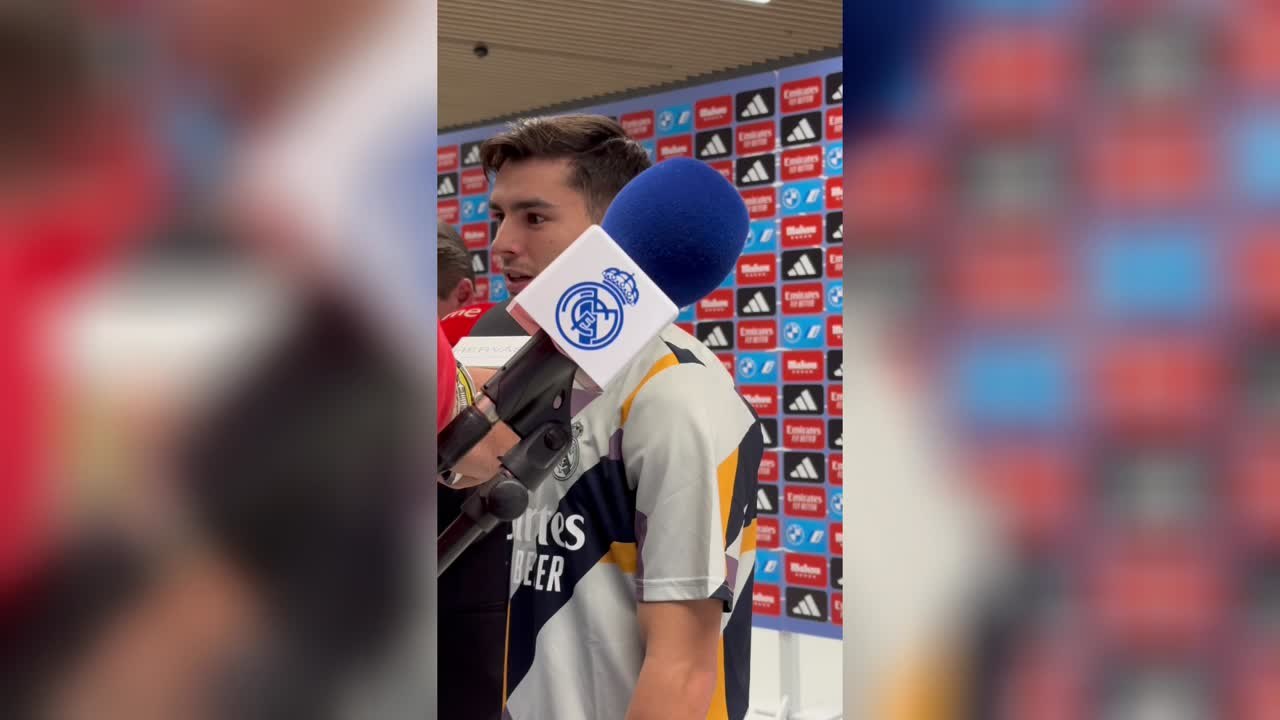 Brahim en zona mixta tras el partido contra el Granada