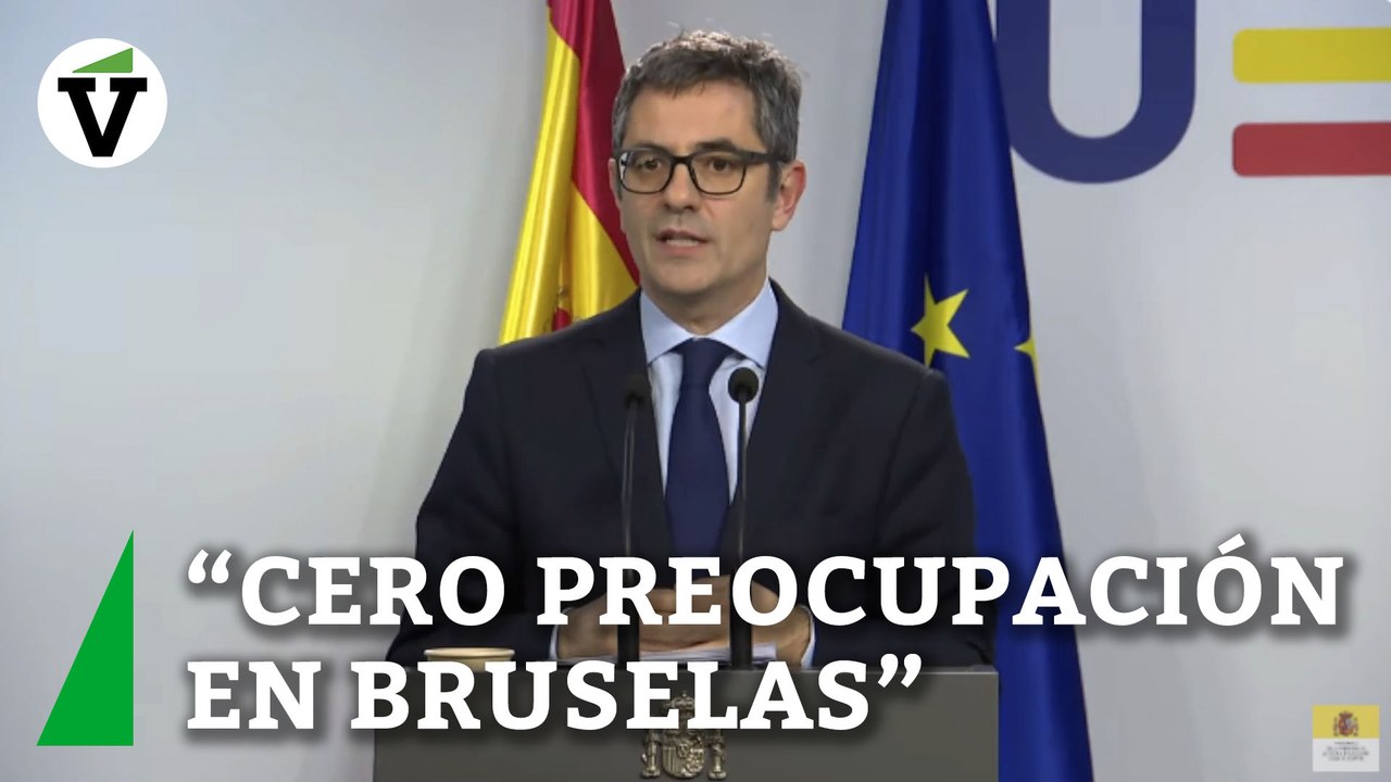 Bolaños, tras reunirse con la Comisión Europea:  "Hay cero preocupación" por la ley de amnistía