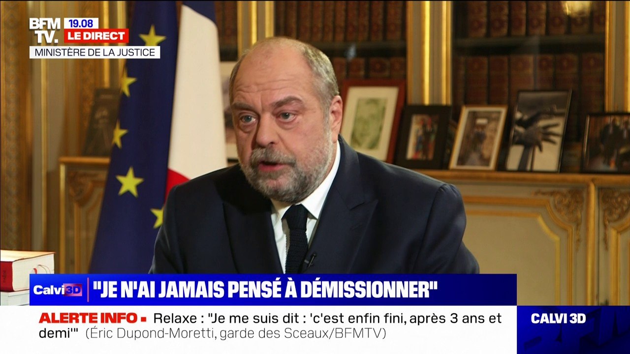 Éric Dupond-Moretti sur sa relation avec Rémy Heitz, procureur général près la Cour de cassation:  "Je vais tourner la page"