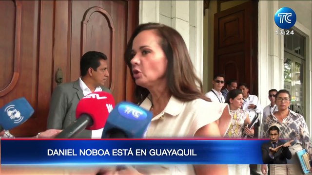 Presidente Noboa llega a Guayaquil para revisar el tema del quinto puente