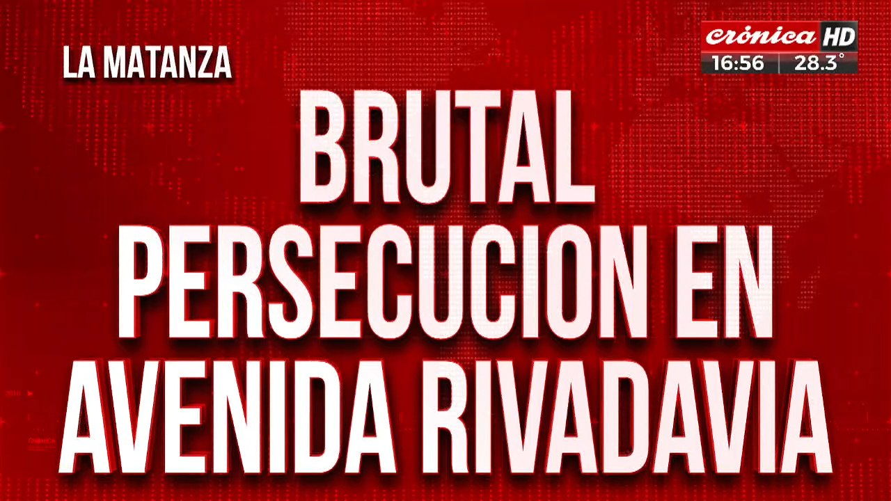 Brutal persecución en Avenida Rivadavia